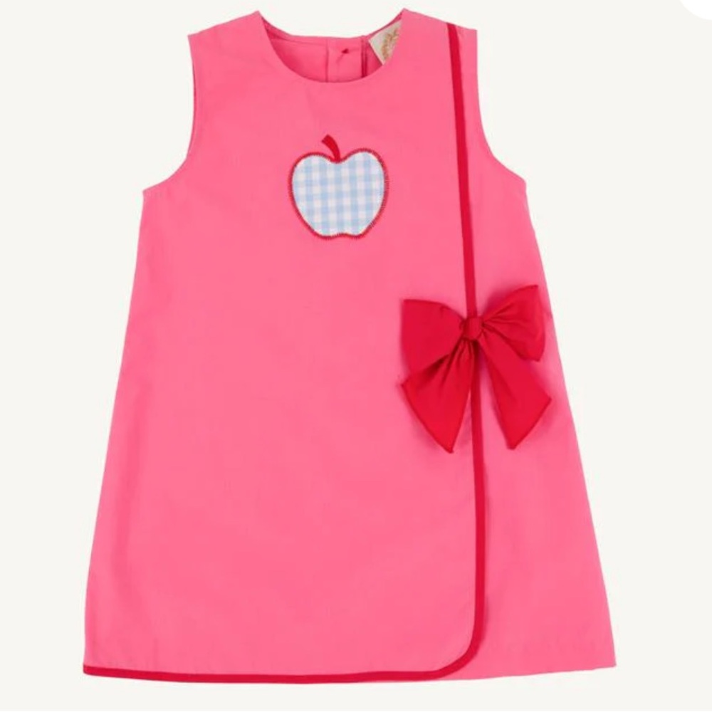 Beaufort Bonnet Wilma Faux Wrap Dress Romany Rose with Richmond Red & Apple 2T
